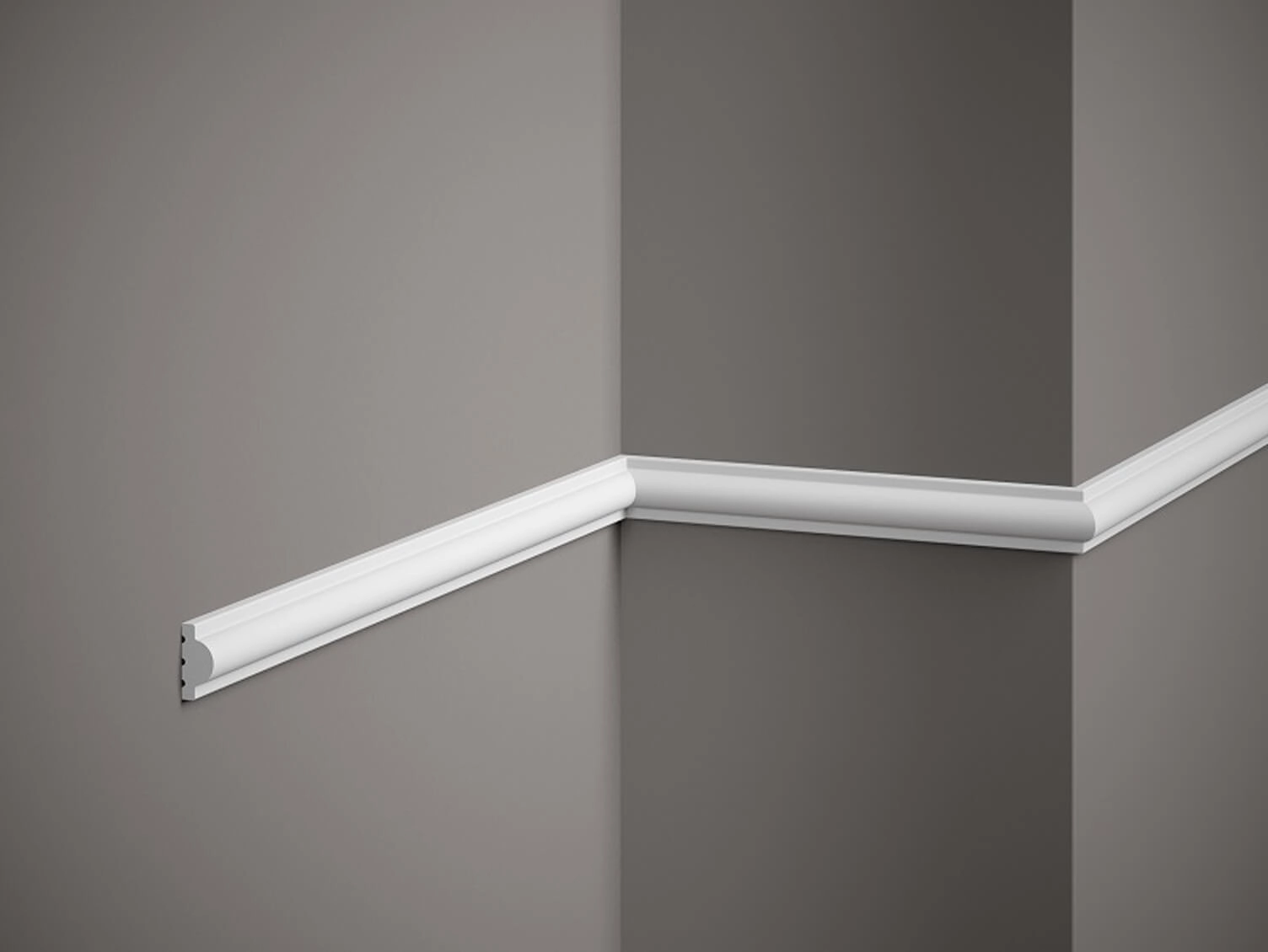 Listwa ścienna MD413 biała wym. 200 x 1.2 x 2.5 cm, z PolyForce