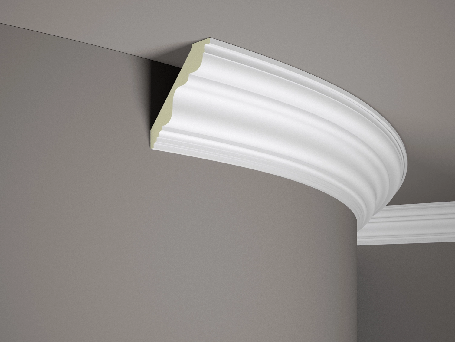 Listwa sufitowa MDB108F biała wym. 200 x 10 x 10 cm, z Flex