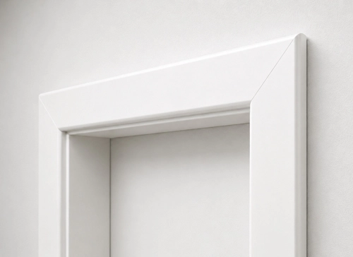 Opaska drzwiowa 3 szt. komplet, listwa maskująca MDF biała, obramowanie drzwi 6 cm