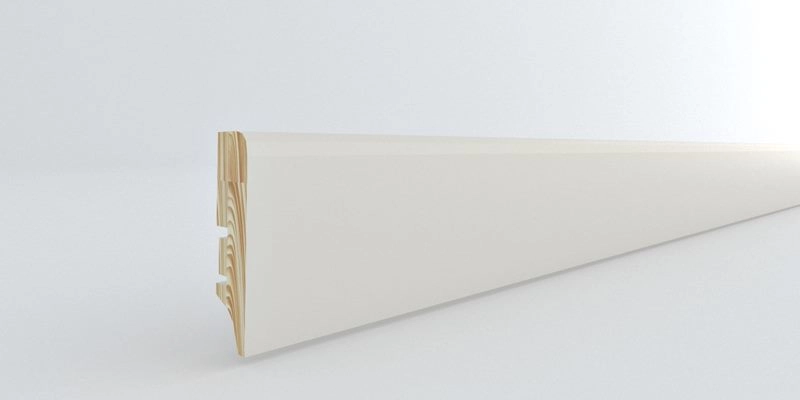Listwa przypodłogowa drewniana lakierowana PW46 (220 cm x 4,6 cm x 1,6 cm) iglaste