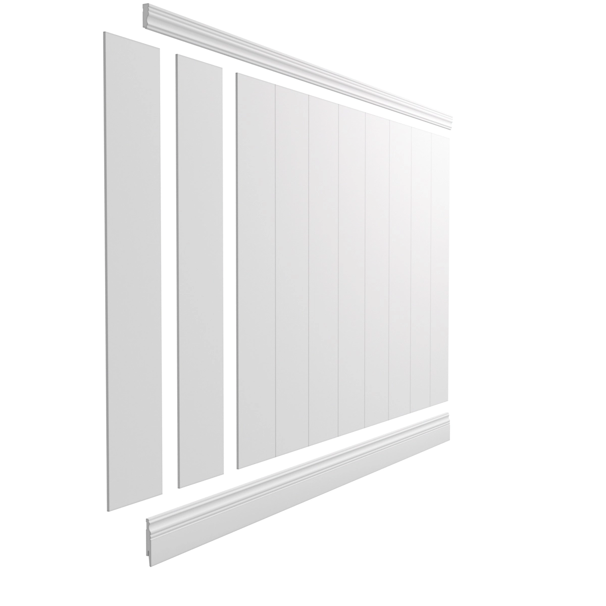 Boazeria ścienna LINEA do malowania - długość 200 cm, wysokość 117,5 cm + farba czarny RAL9004