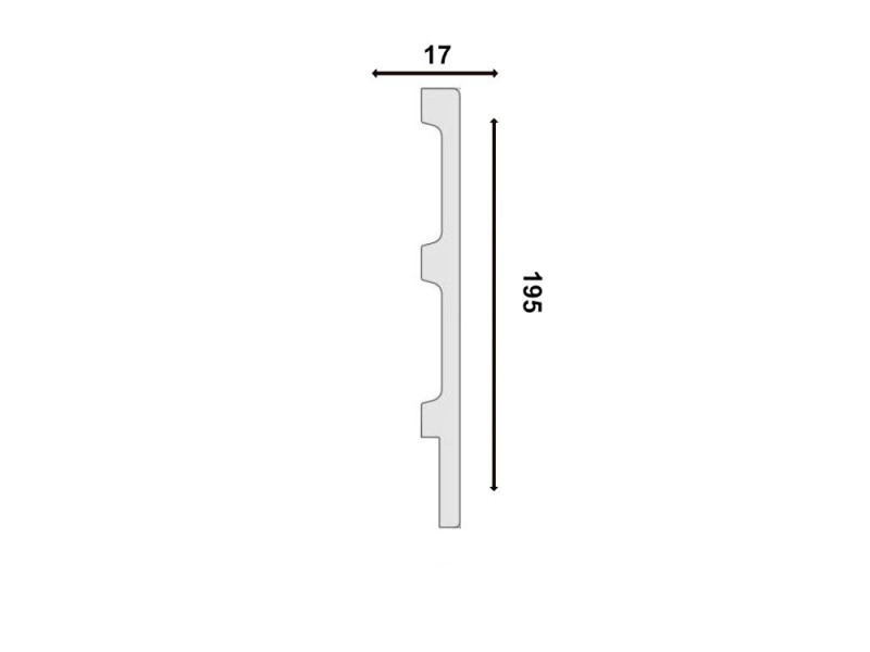 Listwa przypodłogowa, cokół Creativa, LPC-39, 244cm