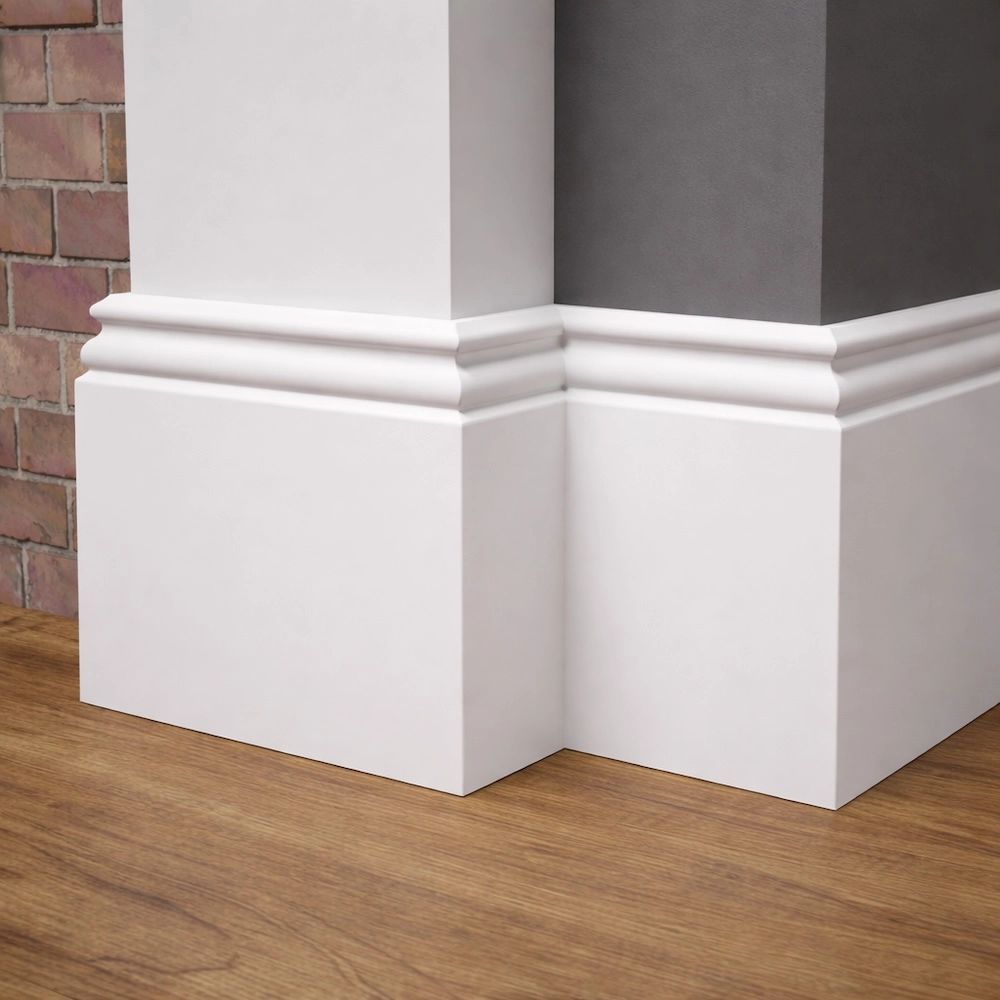 Listwa przypodłogowa MDF - ESTILO 15cm - Biała Premium
