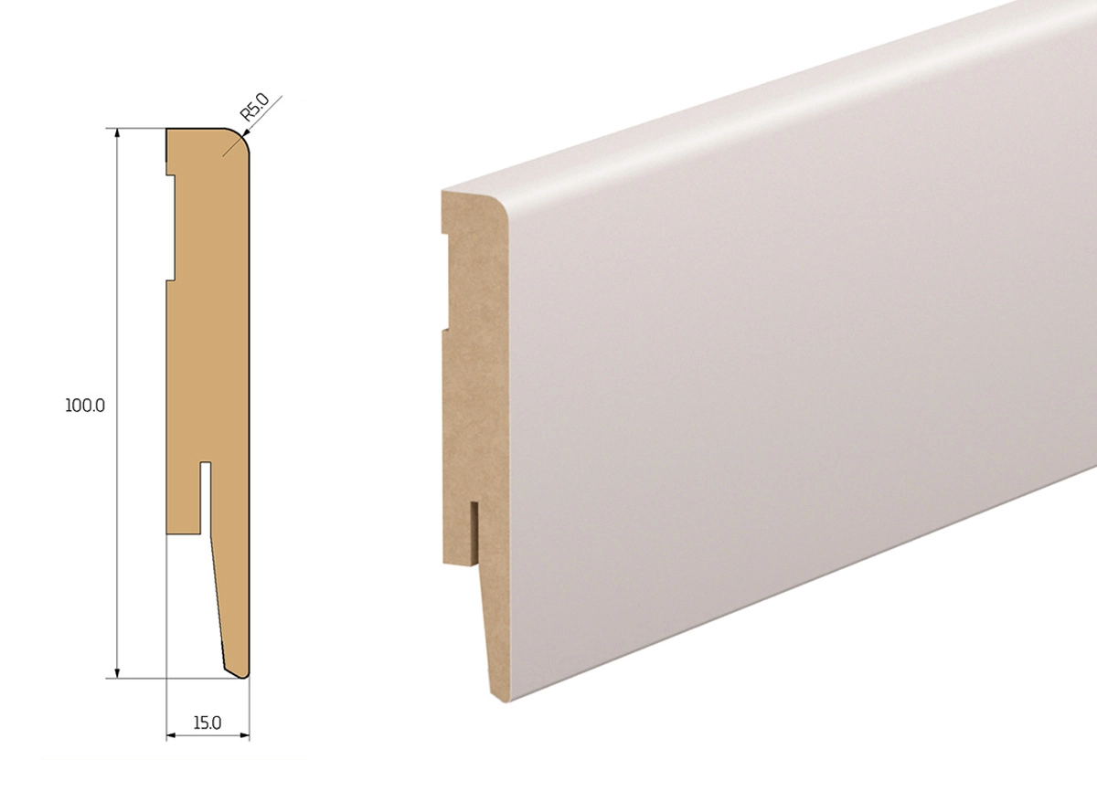 Listwa przypodłogowa MDF TRIO R5, Kaszmir, 10cm