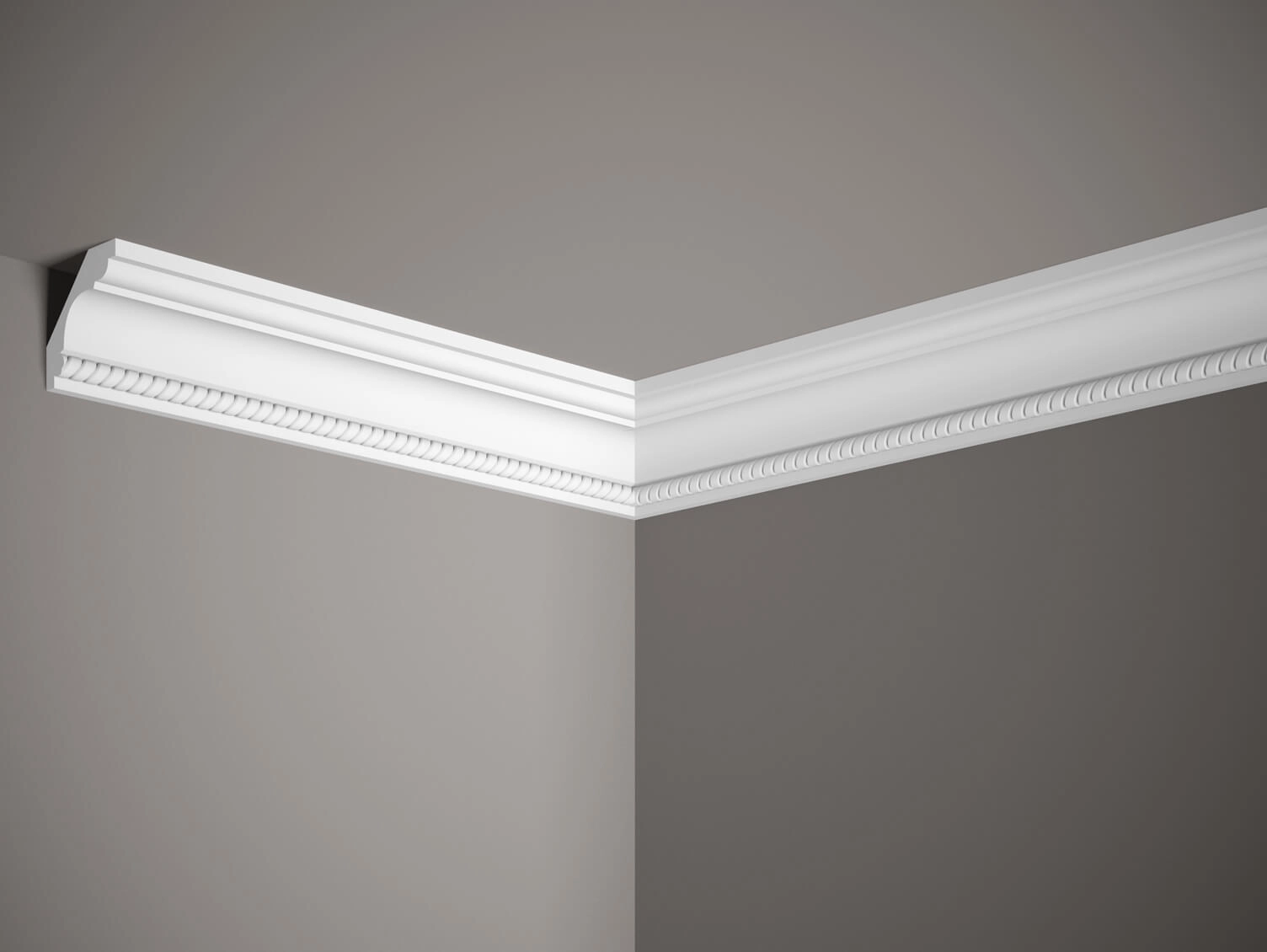 Listwa przysufitowa MDA005 biała wym. 200 x 5.8 x 5.8 cm, z ProFoam