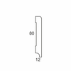 Listwa przypodłogowa MDF wilgocioodporny biała R3 (2050 mm x 80 mm x 12 mm) lakier półmatowy RAL 9003